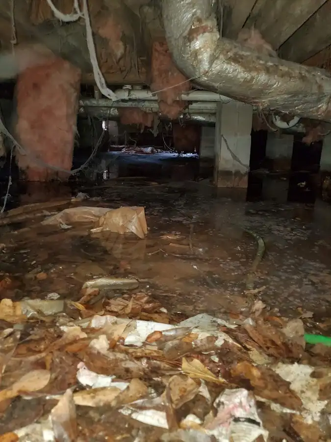Crawl space flood assessment for Commercial Water Damage Restoration in Avon